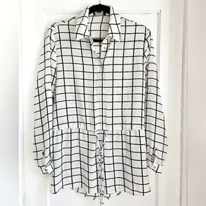 Lumière Women's Long Sleeve Button Up Shirt, Size S